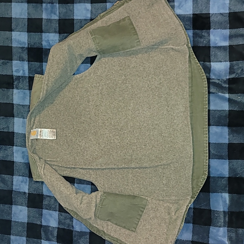 Vintage. Carhartt. USA Components. Zip Vest. Fleece-lined. Men's size LT - Picture 11 of 16